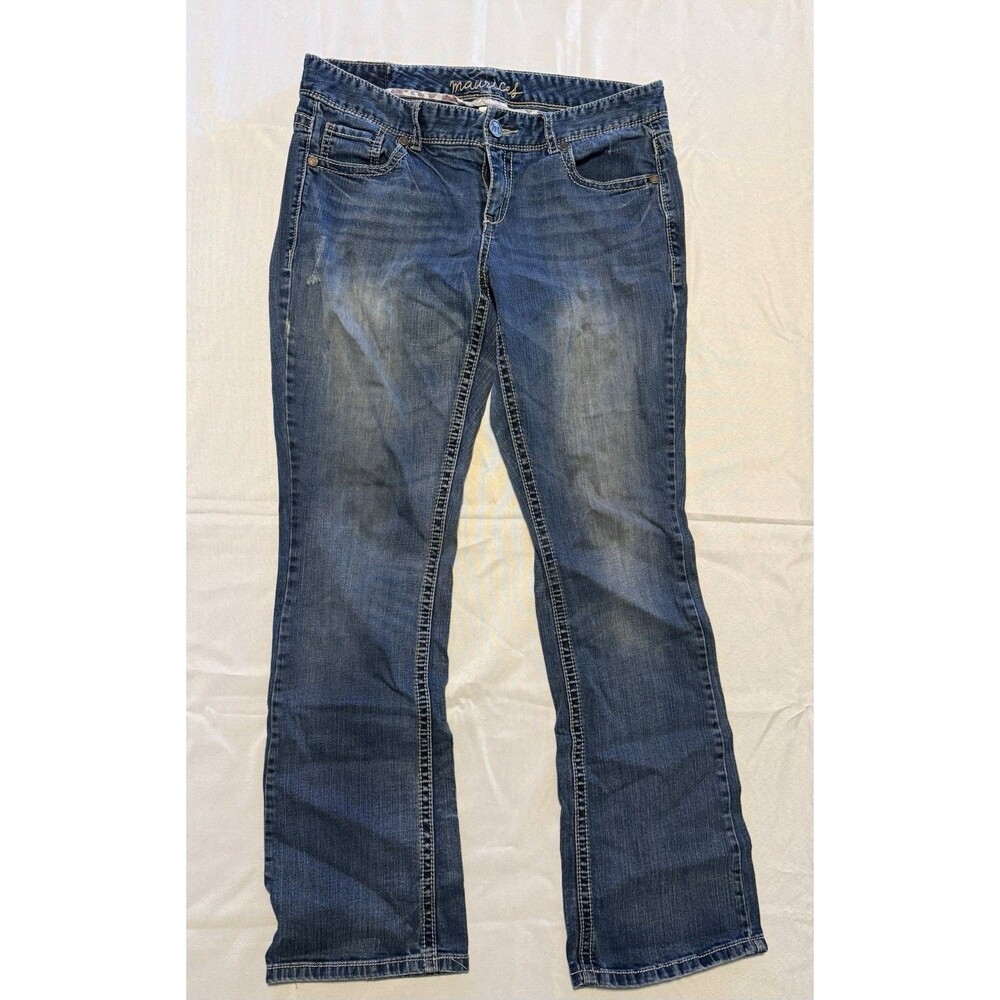 Maurices Jeans Womens Sz 9 / 10 Regular Bootcut Blue Flare Cotton Blend Stretch